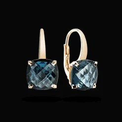 Dormeuses Poppy Blue petit modèle Topaas London Blue